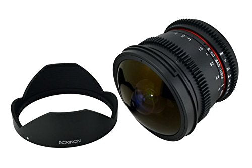 Rokinon 8mm T/3.8 Fisheye Cine Lens with Removable Hood for Sony E