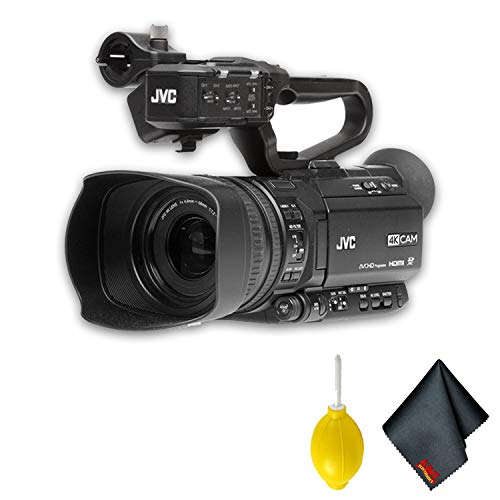 JVC GY-HM250 UHD 4K Streaming Camcorder with Built-in Lower-Thirds Graphics Basic Accessory Bundle