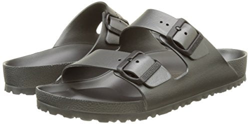Birkenstock Essentials Unisex Arizona EVA Sandal, Metallic Anthracite, 42 R
