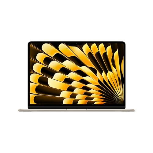 Apple 2024 MacBook Air 13-inch Laptop with M3 chip: 13.6-inch Liquid Retina Display, 8GB Unified Memory, 512GB SSD Storage, Backlit Keyboard, 1080p FaceTime HD Camera, Touch ID; Starlight