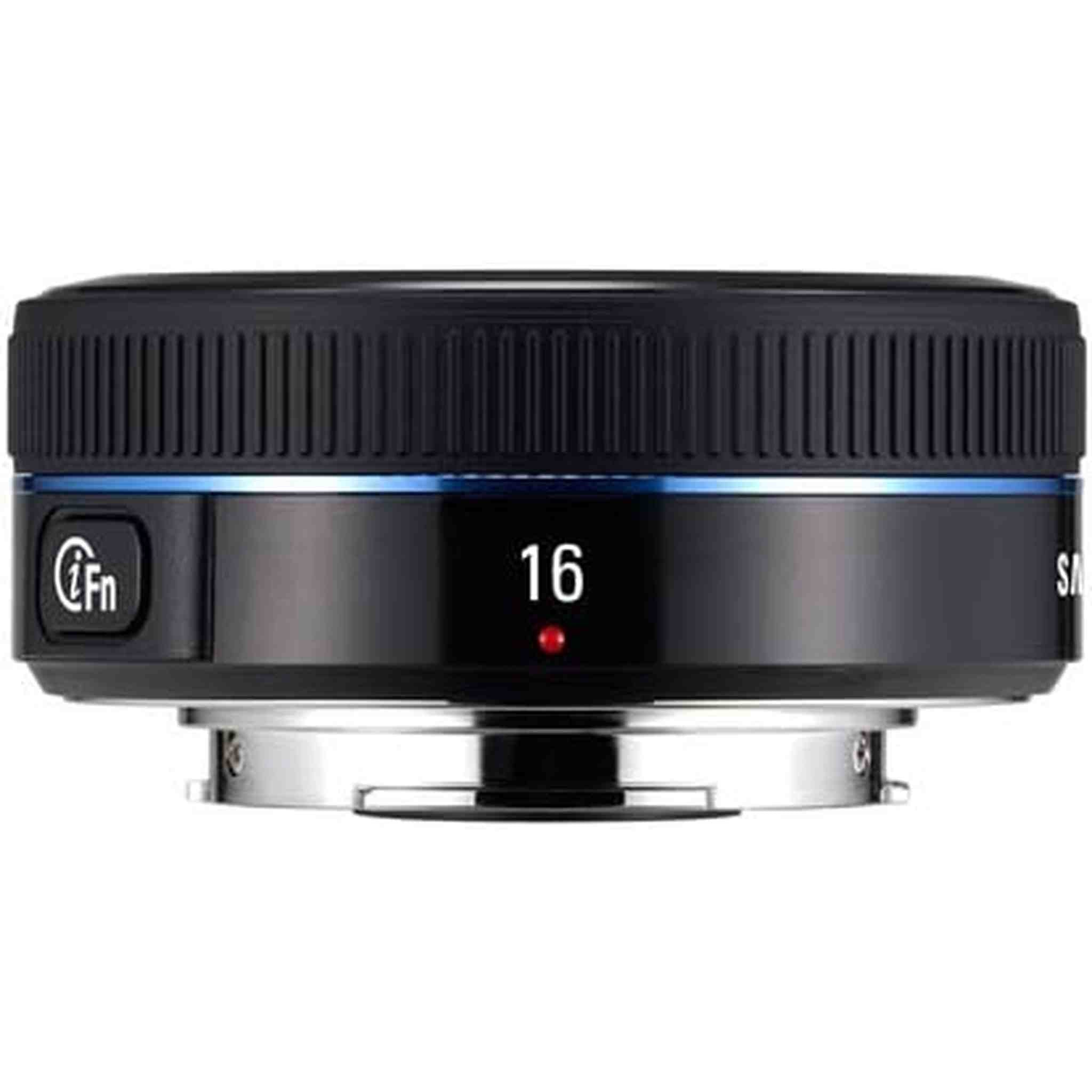 Samsung 16mm F/2.4 Compact i-Function Wide Lens for NX Cameras Black EX-W16 - Reconditioned Samsung