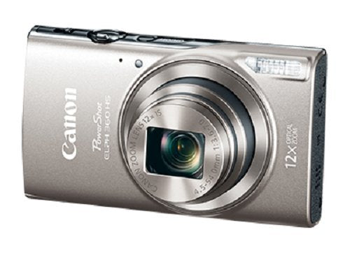 Canon PowerShot ELPH 360 Digital Camera w/ 12x Optical Zoom and Image Stabilization - Wi-Fi & NFC Enabled (Silver)