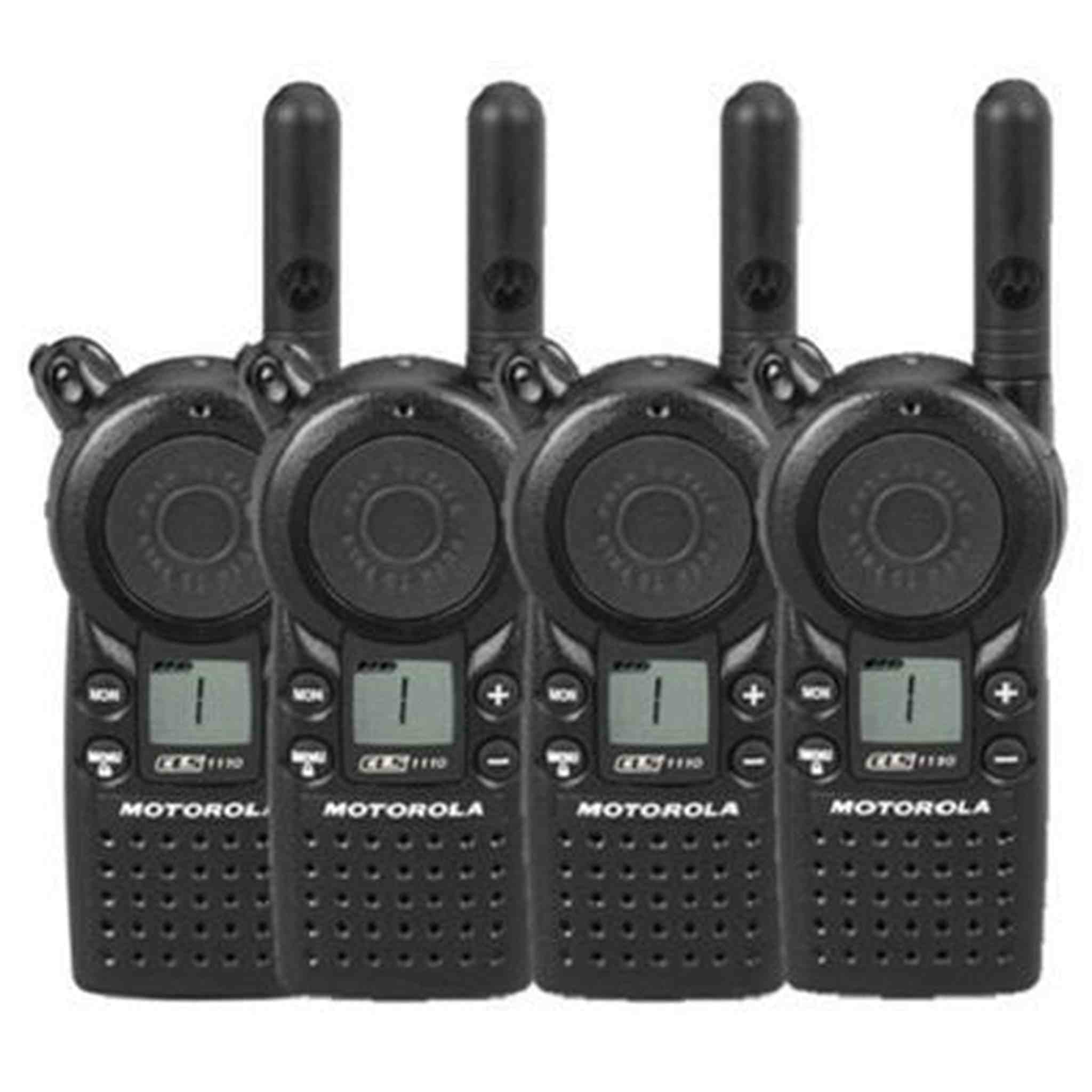 4 Pack of Motorola CLS1110 Two Way Radio Walkie Talkies UHF Motorola