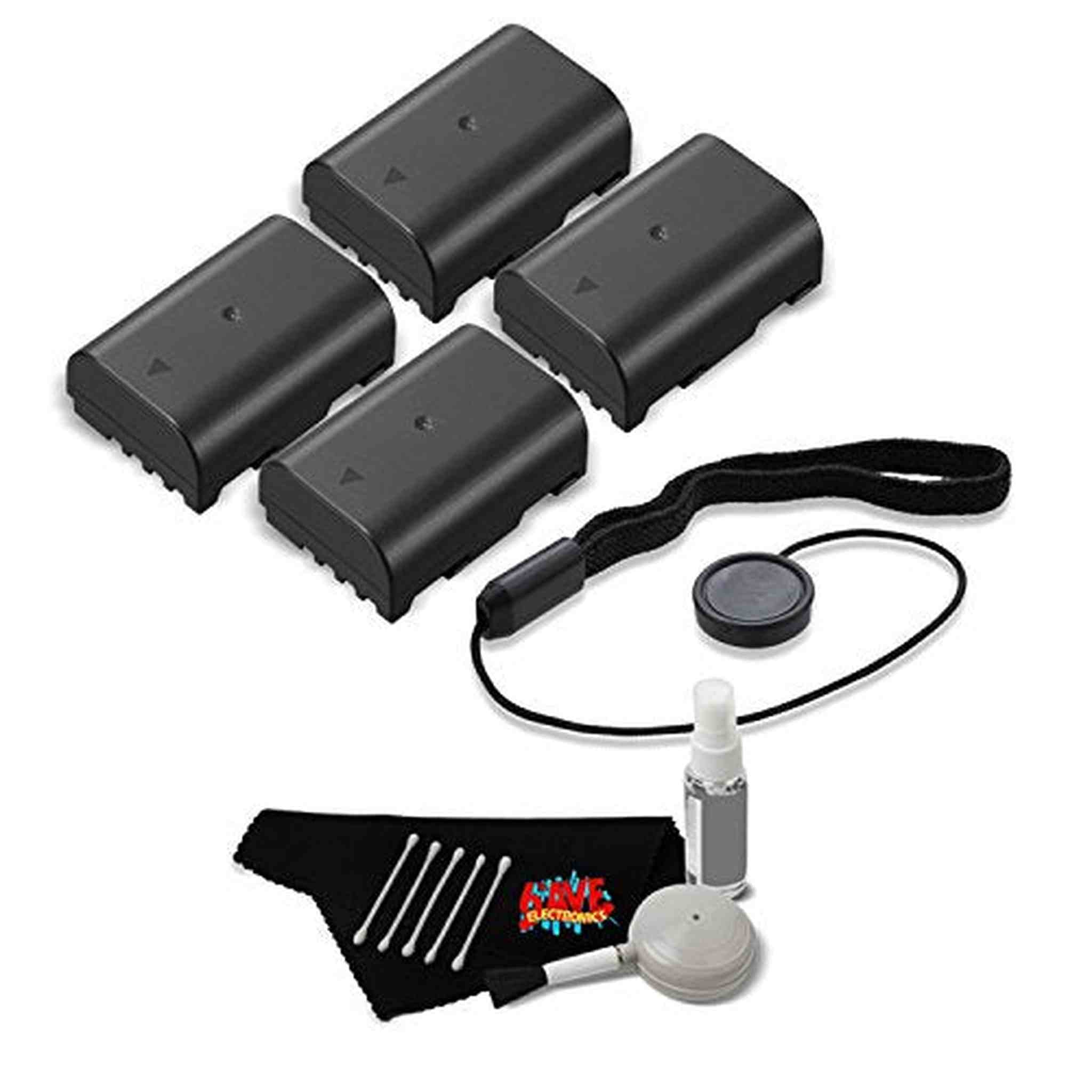 4 Batteries for Panasonic DMW-BLF19 + Accessories Kit