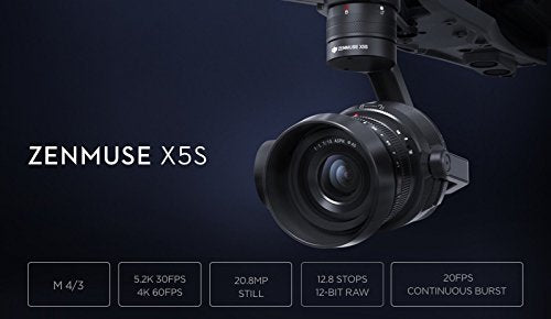 DJI Zenmuse X5S Camera and Gimbal for DJI Inspire 2 Quadcopter & eDigitalUSA Microfiber Cleaning Cloth