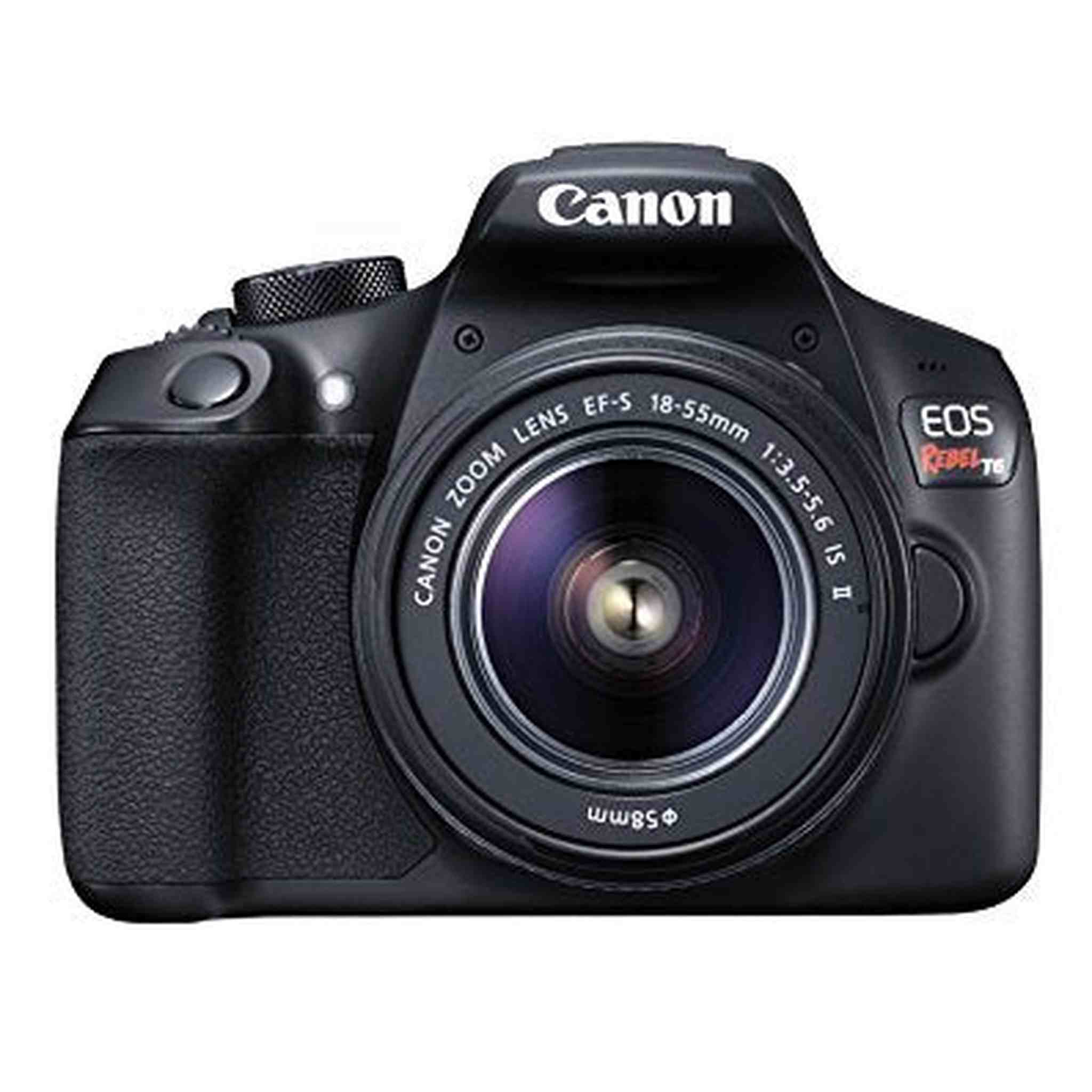 Canon EOS Rebel T6 Digital SLR Camera Kit with EF-S 18-55mm f/3.5-5.6 IS II Lens Black - Used Canon