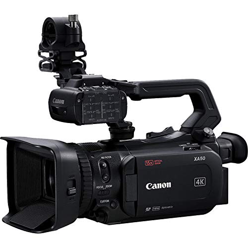 Canon XA50 UHD 4K Camcorder W/ 2 Extra Battery - Advanced W/ Mic Bundle