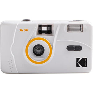 Kodak M38 35mm Film Camera - Focus Free, Powerful Built-in Flash, Easy to Use Clouds White