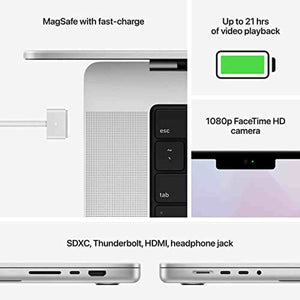 Apple MacBook Pro 16-inch, Apple M1 Pro chip with 10-core CPU and 16-core GPU, 16GB RAM, 1TB SSD - Silver Apple
