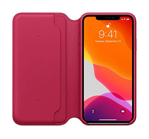 Apple Leather Folio for iPhone 11 Pro Max - Raspberry - Refurbished Apple