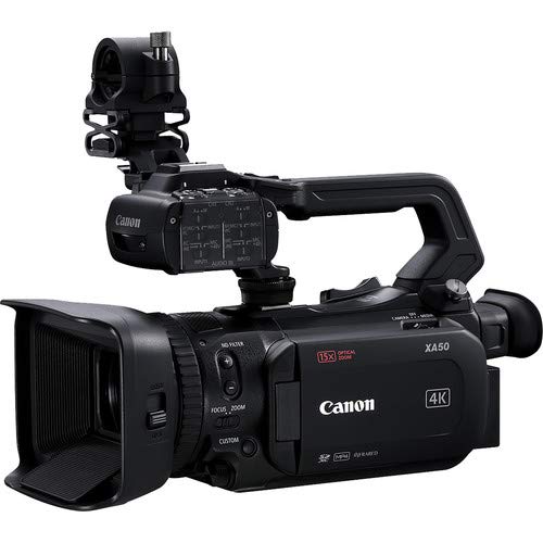 Canon XA50 Professional UHD 4K Camcorder Bundle with Carrying Case + More