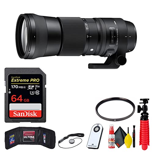 Sigma 150-600mm f/5-6.3 DG OS HSM Contemporary Lens for Canon EF Extreme Pro Bundle