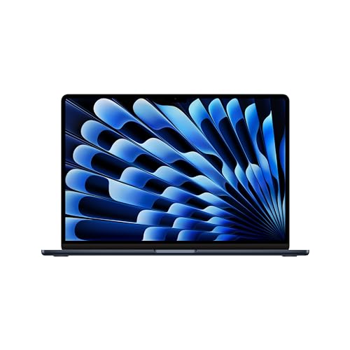 Apple 2024 MacBook Air 15-inch Laptop with M3 chip: 15.3-inch Liquid Retina Display, 16GB Unified Memory, 512GB SSD Storage, Backlit Keyboard, 1080p FaceTime HD Camera, Touch ID; Midnight