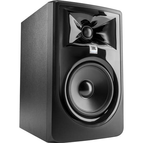 JBL 305P MkII - Powered 5 Inch Two-Way Studio Recording Monitor with Sanitizer Spray for Microphones