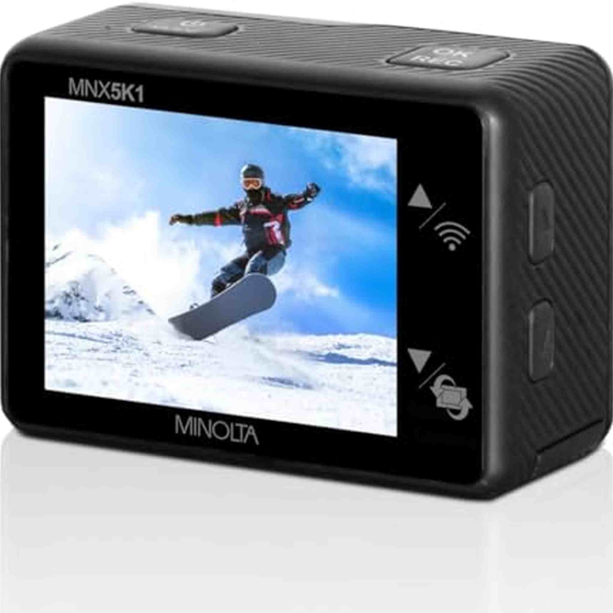 Minolta MNX5K1 5K Ultra HD, 24 MP Action Camera Kit, Waterproof Case- Bundle Kit Minolta