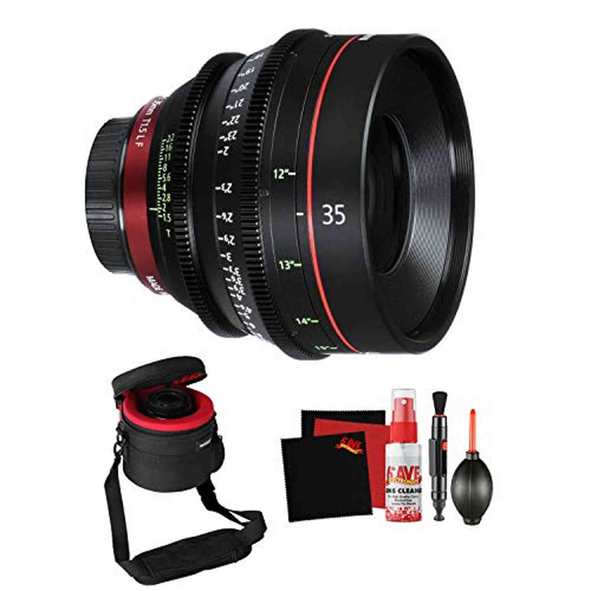 Canon CN-E 35mm T1.5 L F Cinema Prime Lens EF Mount Professional Filmmaker Bundle