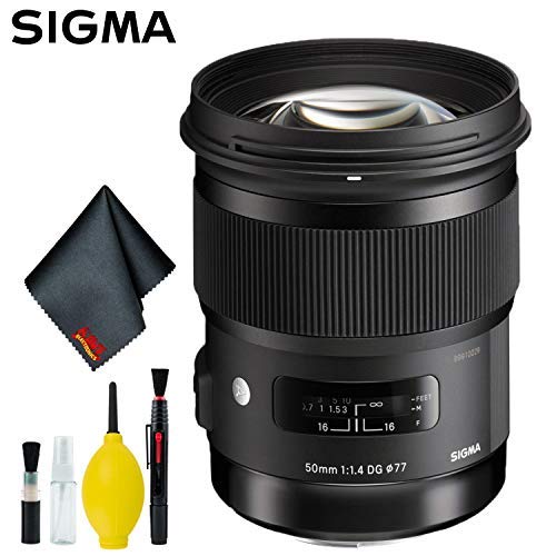 Sigma 50mm f/1.4 DG HSM Art Lens for Nikon F (USA) Standard Bundle