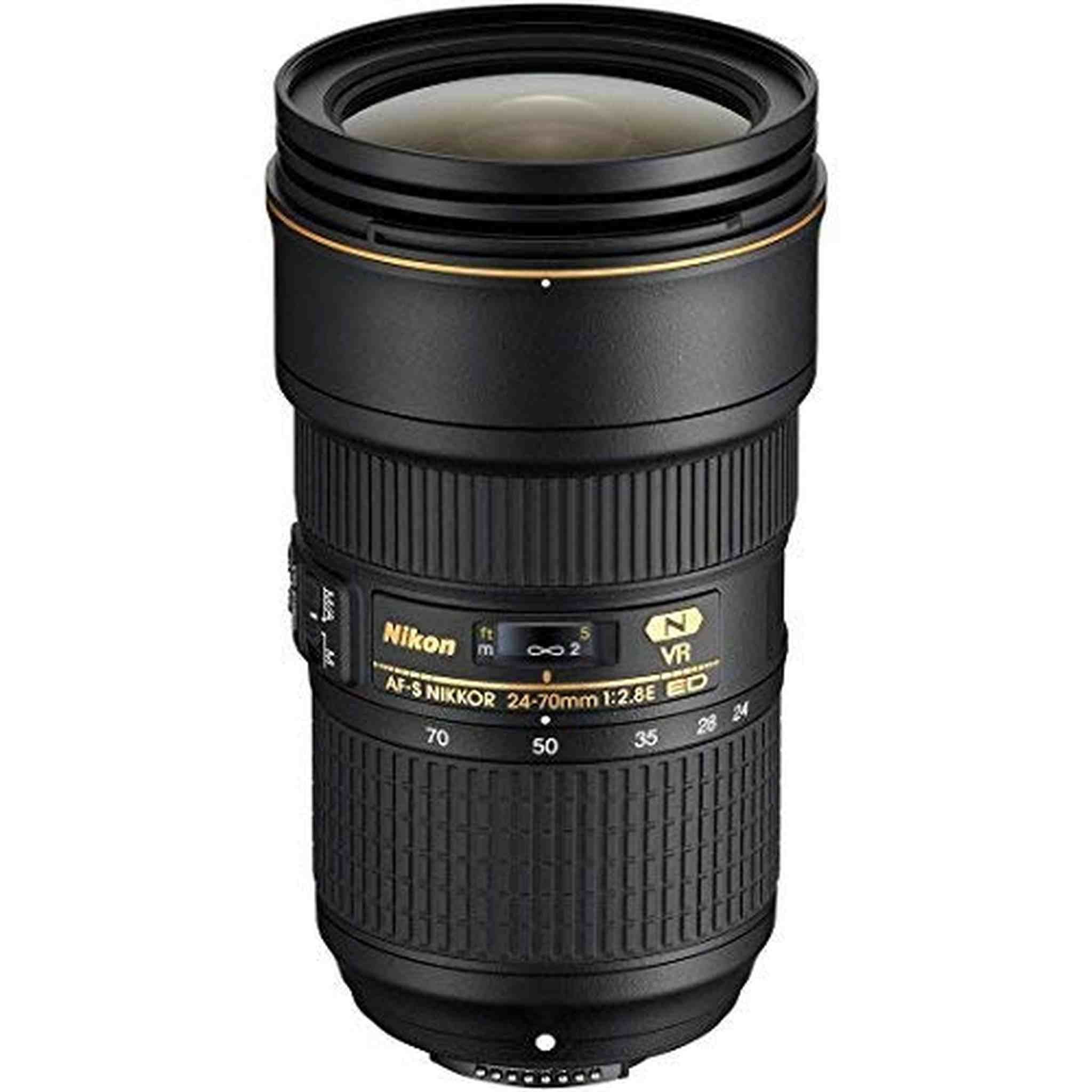 Nikon AF-S FX NIKKOR 24-70mm f/2.8E ED Vibration Reduction Zoom Lens with Auto Focus for Nikon DSLR Cameras Renewed - Reconditioned Nikon