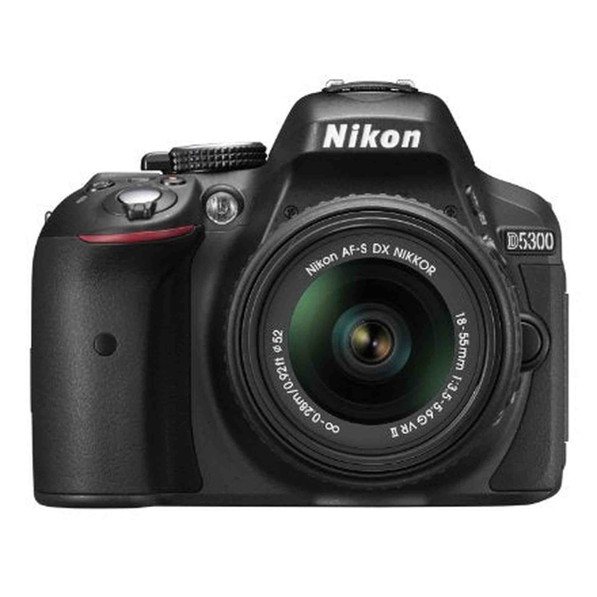 Nikon D5300 24.2 MP CMOS Digital SLR Camera with 18-55mm f/3.5-5.6G ED VR Auto Focus-S DX NIKKOR Zoom Lens Black - Used Nikon