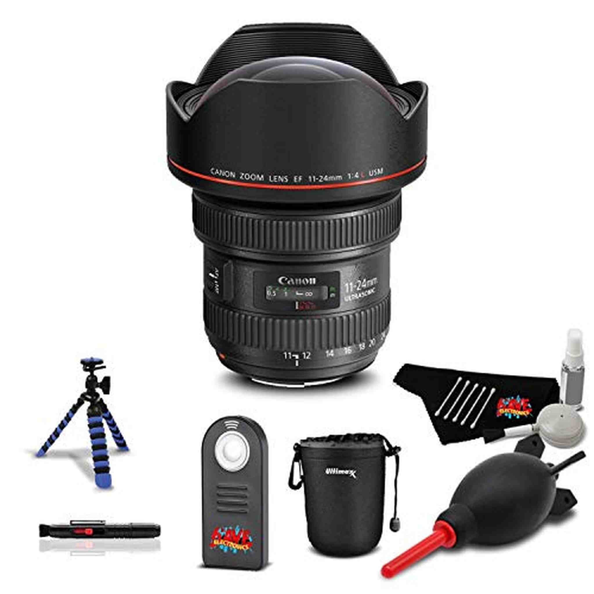 Canon EF 11-24mm f/4L USM Lens Professional Kit International Model Bundle