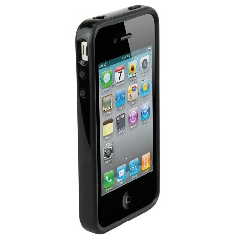 Scosche IP4EBKV Polycarbonate & rubber edge case for iPhone 4 (Black / Black)