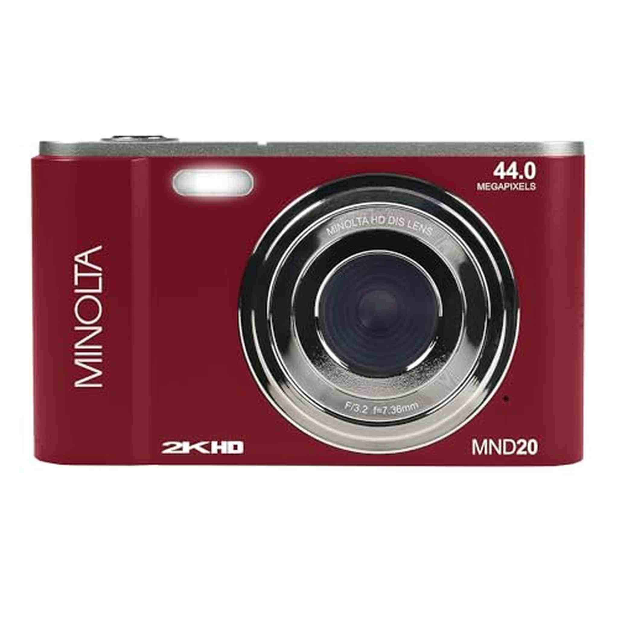 Minolta MND20 44 MP / 2.7K Ultra HD Digital Camera Red Minolta