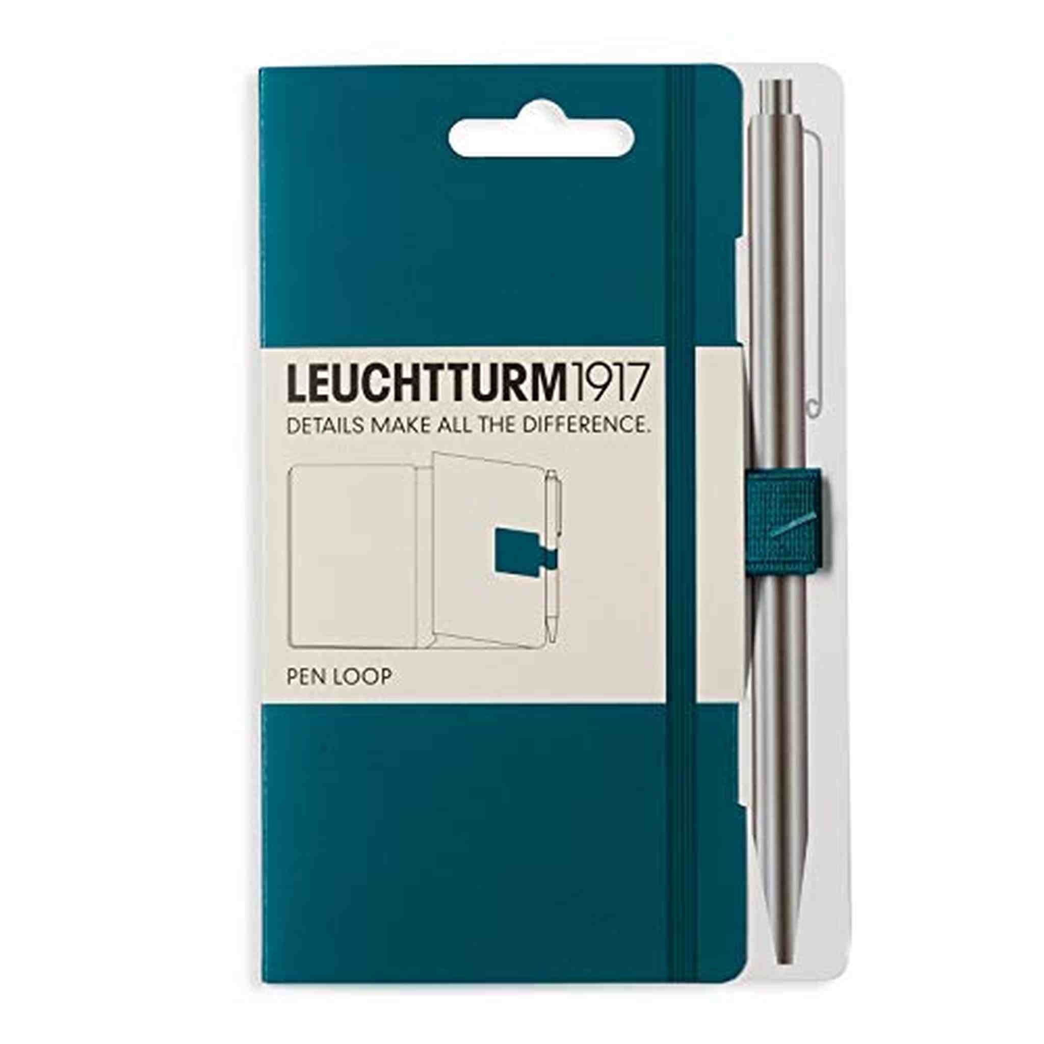 Leuchtturm1917 Self Adhesive Pen Loop Elastic Pen Holder Pacific Green