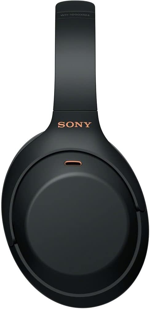 Sony WH-1000XM4 Wireless Noise Canceling Overhead Headphones with Mic for Phone-Call, Voice Control, With USB Wall Adapter and MicroFiber Cleaning Cloth - Bundle