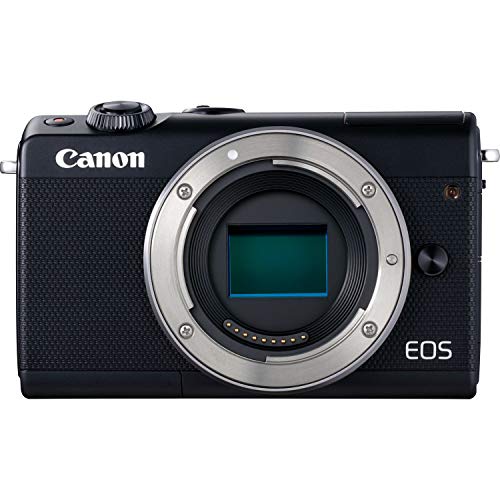 Canon EOS M100 Mirrorless Digital Camera International Model (White) (Body, Black) (Kit Box)