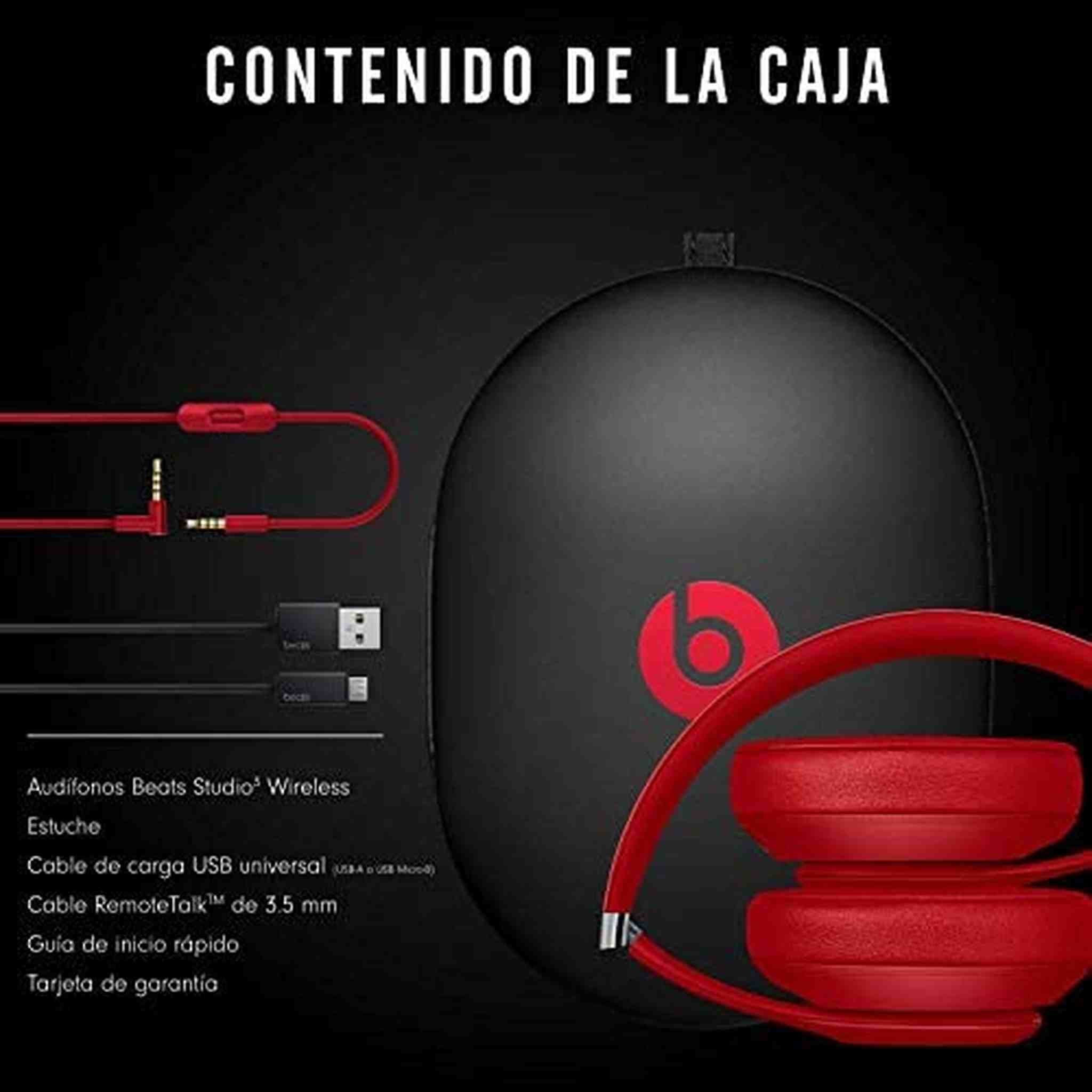 Beats Studio3 Wireless Over Ear Headphones - Red Latest Model