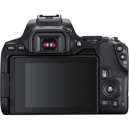 Canon EOS Rebel SL3 DSLR Camera with 18-55mm Lens (Black) Bundle with 2x64GB Memory Card + Battery for CanonLPE17 + LCD
