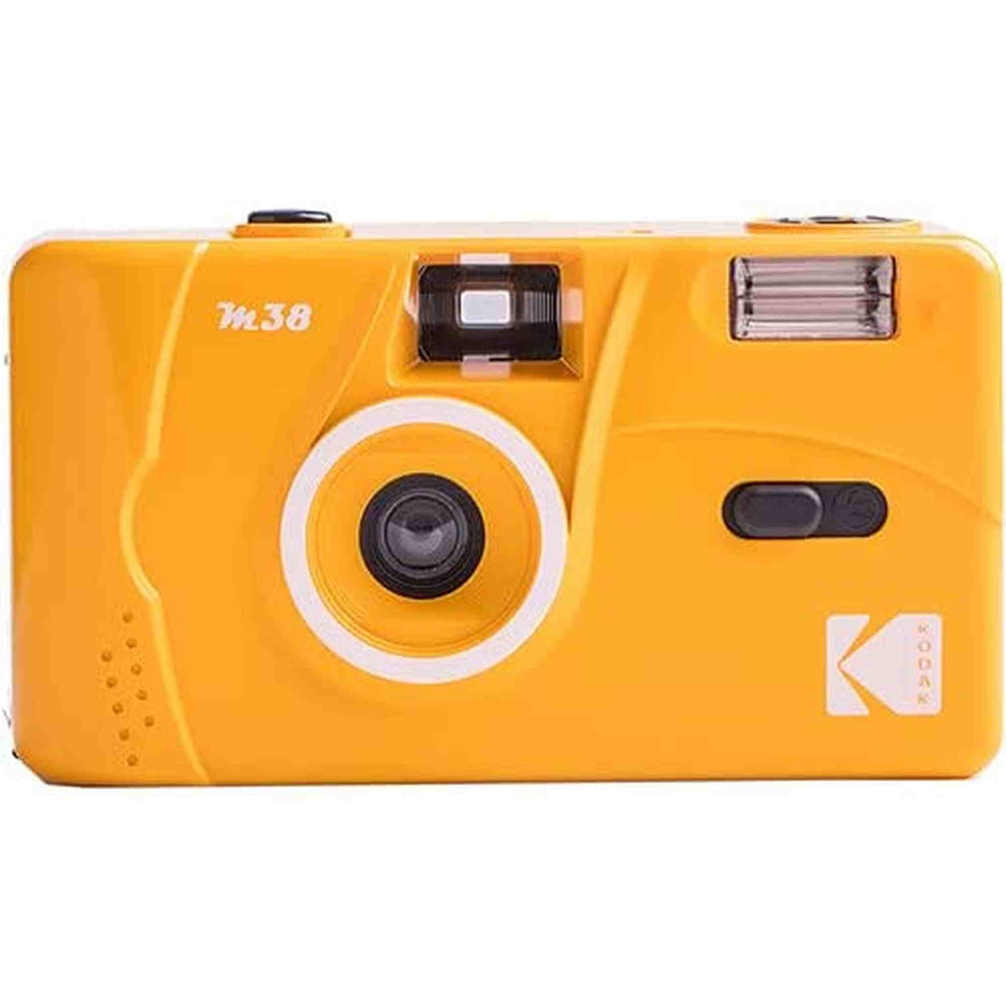 Kodak M38 35mm Film Camera - Yellow with 6Ave Cleaning Kit Kodak