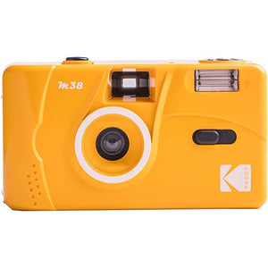 Kodak M38 35mm Film Camera - Focus Free, Powerful Built-in Flash, Easy to Use Yellow