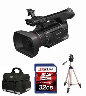 Panasonic AG-HPX250 AGHPX250 P2 HD Hand-Held Camcorder + 32GB DSHC Card 10 + Tripod + Deluxe Accessory Bundle