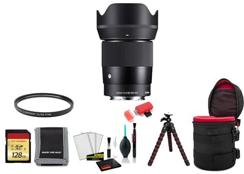 Sigma 23mm f/1.4 DC DN Contemporary Lens Sony E with Lens Case