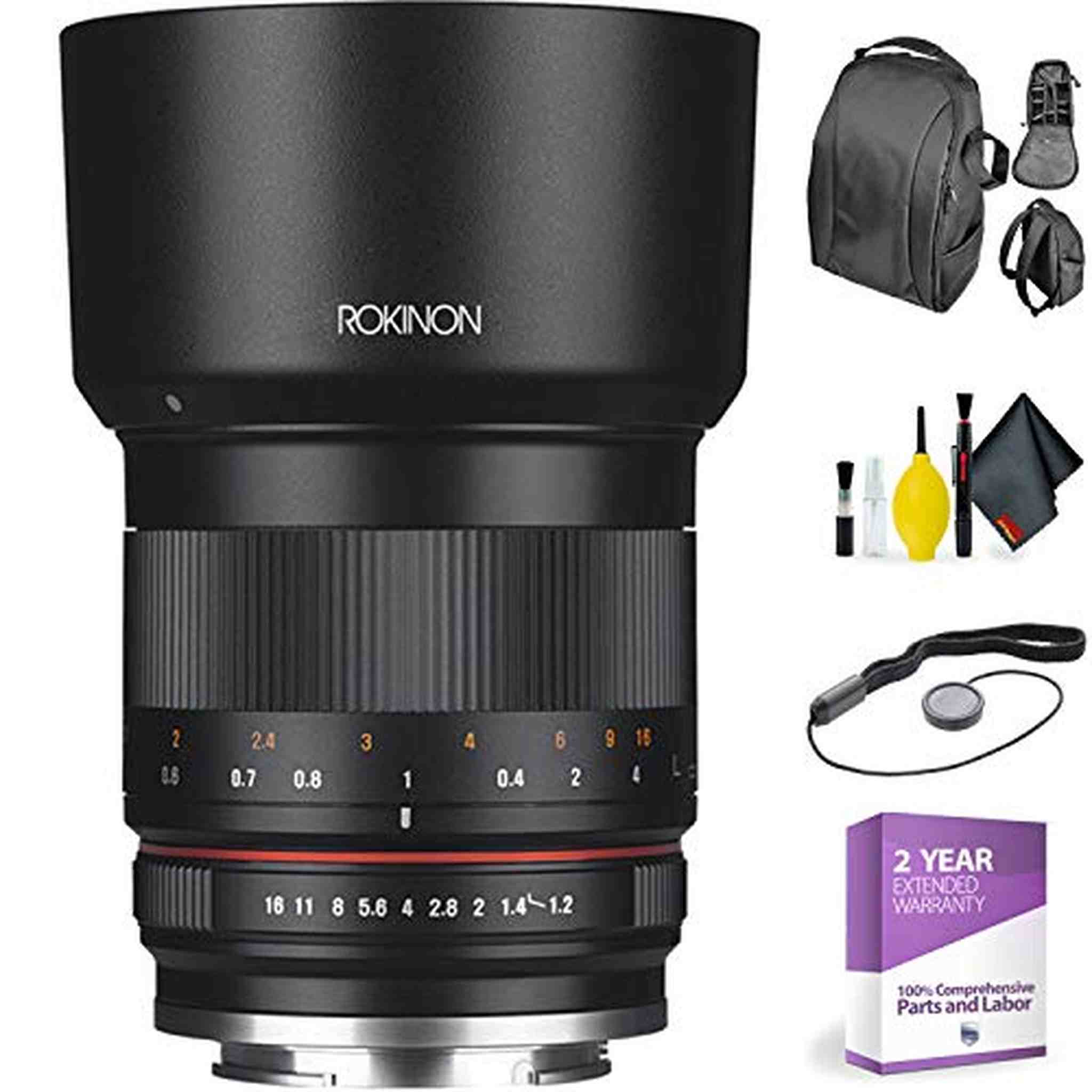 Rokinon 50mm F1.2 High Speed Lens Lens for Fuji X Mount + Deluxe Lens Cleaning Kit Bundle