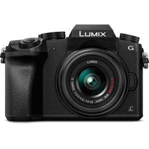Panasonic Lumix DMC-G7 Mirrorless Digital Camera with 14-42mm Lens - Bundle with 2X 64GB Memory Cards, Professional Filt