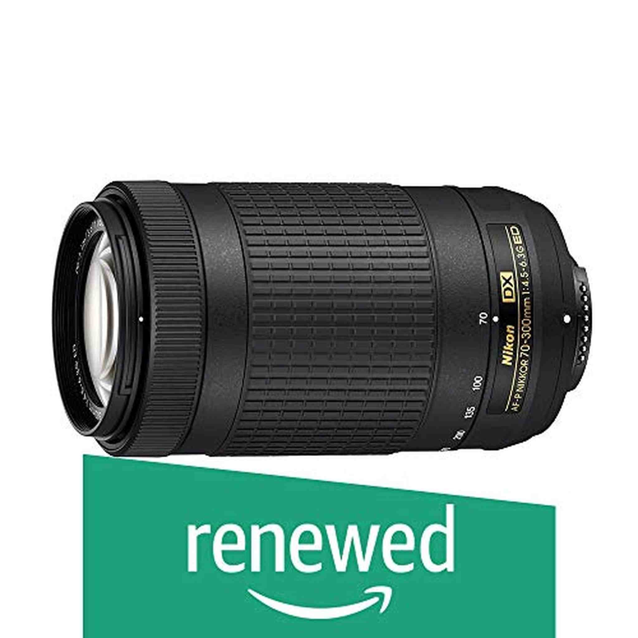 Nikon 70-300mm f/4.5-6.3G DX AF-P ED Zoom-Nikkor Lens - - Reconditioned Nikon
