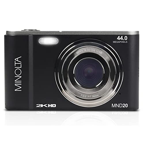 Minolta MND20 44 MP / 2.7K Ultra HD Digital Camera Black