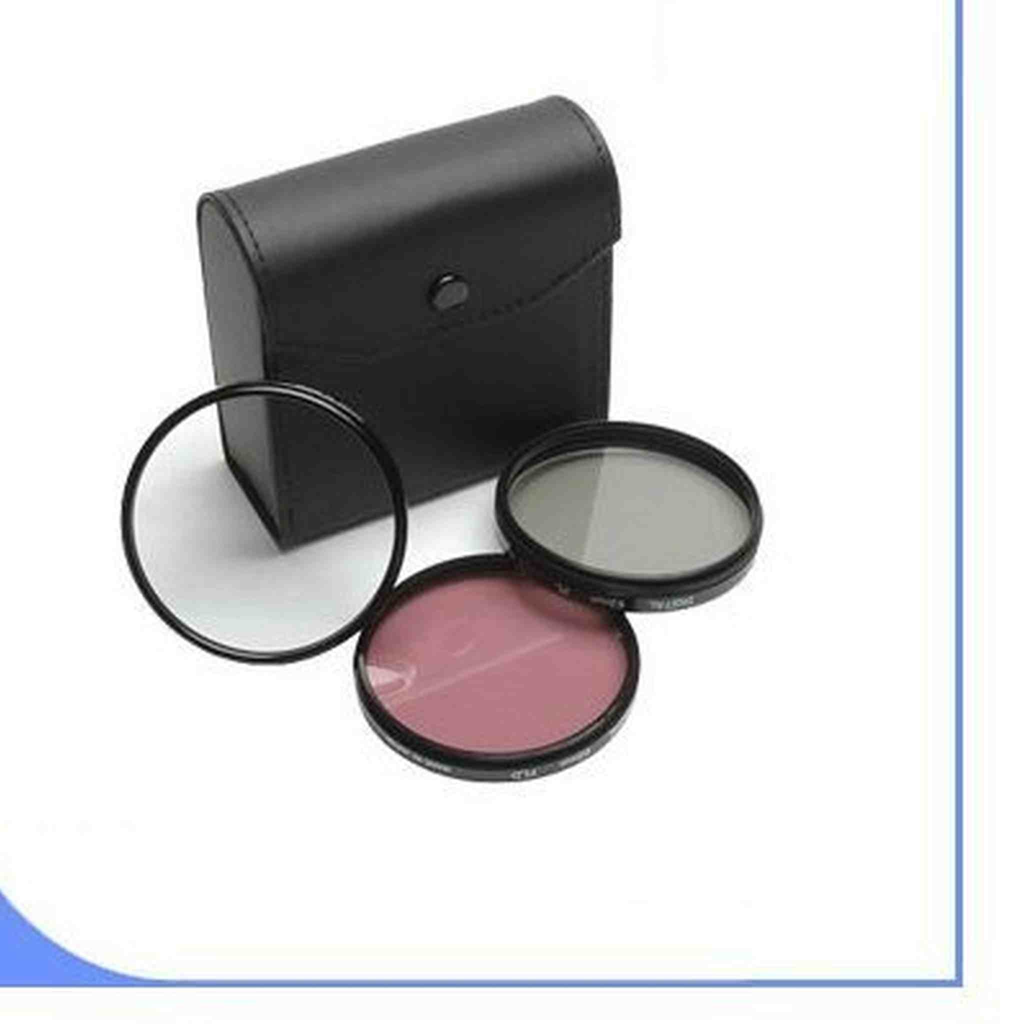 58mm 3 Piece Filter Kit for Canon DSLR 18-55mm, 75-300mm, 55-250mm and MORE Lenses BigVALUEInc Accessory Saver Filter Bundle