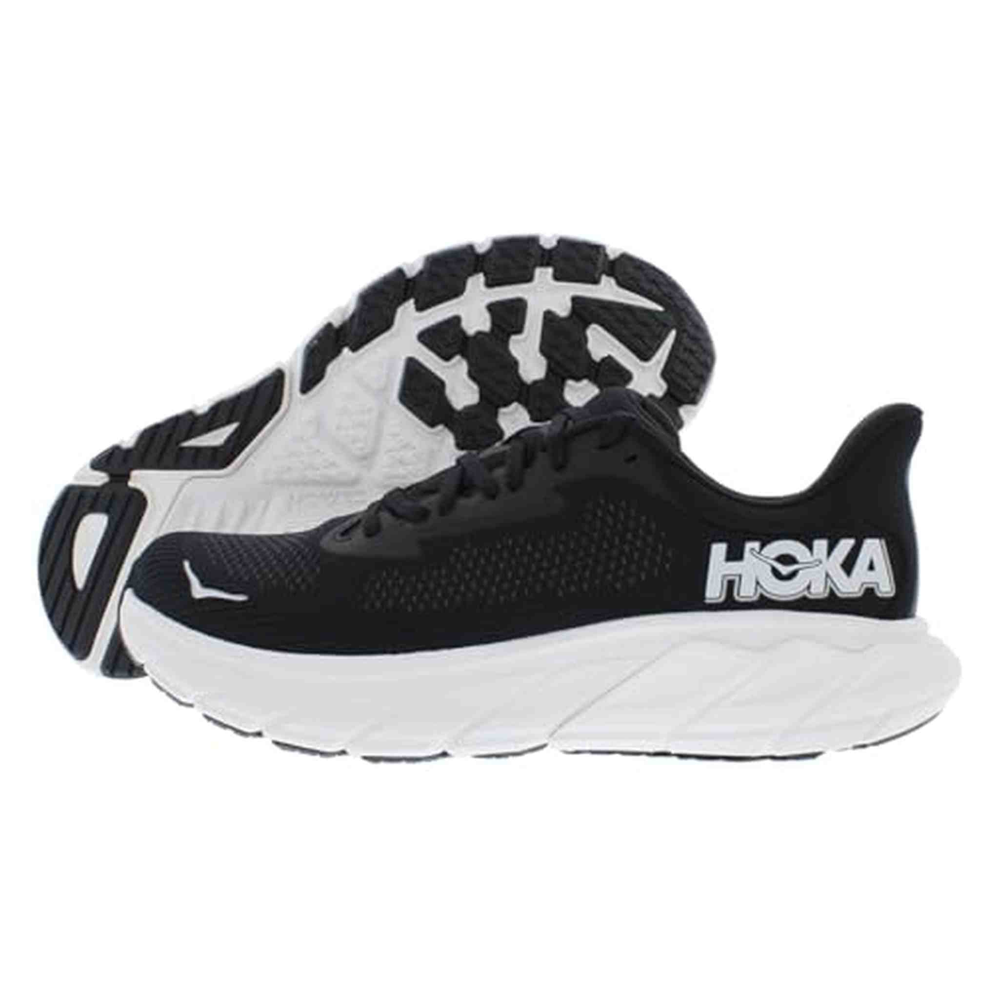 Hoka Men's Arahi 7 Sneaker, Black/White, 10