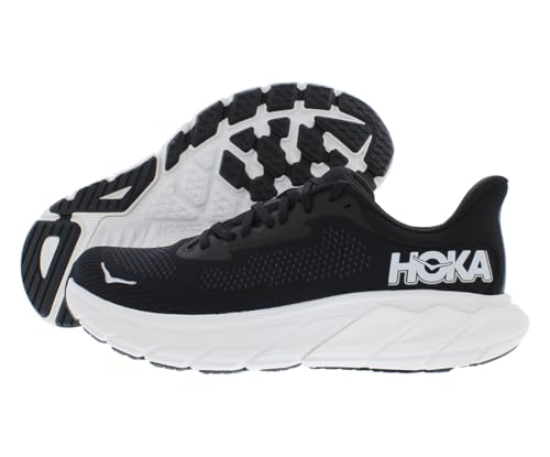 Hoka Men's Arahi 7 Sneaker, Black/White, 9.5