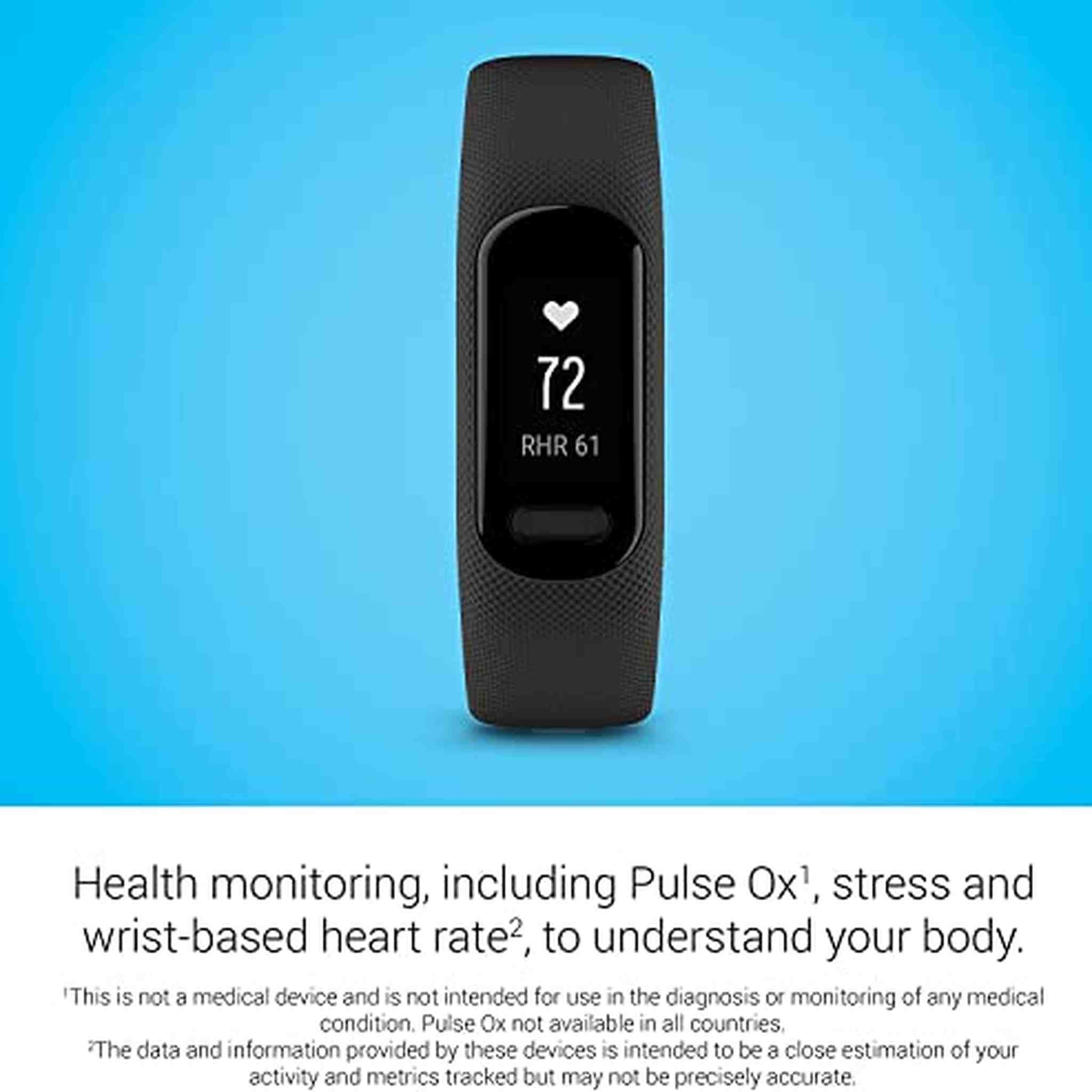 Garmin vivosmart 5, Fitness Tracker with 6Ave Accessory Bundle