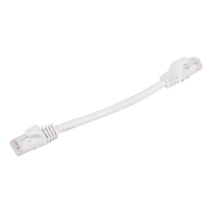 Monoprice Flexboot Cat5e Ethernet Patch Cable - Network Internet Cord - RJ45, Stranded, 350Mhz, UTP, Pure Bare Copper Wire, 24AWG, 0.5ft, White