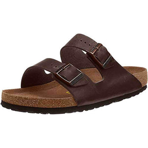 Birkenstock Women's Arizona Birko-Flo Dark Brown Birko-flor Sandals - 42 R EU US Men EU's 9-9.5, US Women EU's 11-11.5