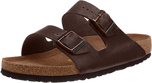 Birkenstock Women's Arizona Birko-Flo Dark Brown Birko-flor Sandals - 42 R EU US Men EU's 9-9.5, US Women EU's 11-11.5