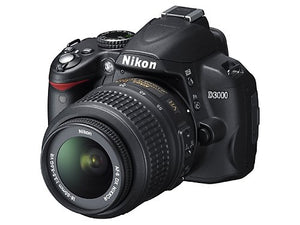 Nikon D3000 10.2MP Digital SLR Camera with 18-55mm f/3.5-5.6G AF-S DX VR Nikkor Zoom Lens - Reconditioned Nikon