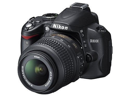 Nikon D3000 10.2MP Digital SLR Camera with 18-55mm f/3.5-5.6G AF-S DX VR Nikkor Zoom Lens - Reconditioned Nikon
