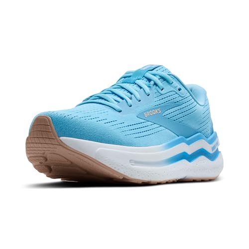 Brooks Women’s Ghost Max 2 Neutral Running & Walking Shoe - Baltic Sea/Bonnie Blue/Peach - 9 Medium