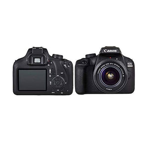 Canon EOS 4000D / Rebel T100 DSLR Camera with 18-55mm Lens Extra Battery Mountain Bundle